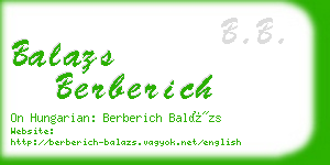 balazs berberich business card